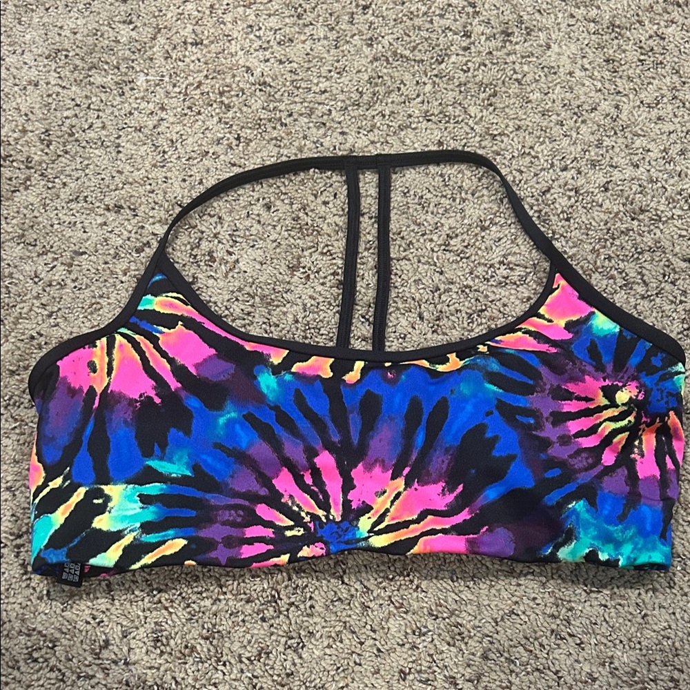 Colorful Tie-Dye Sports Bra